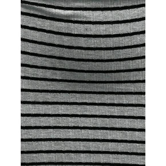 Emo Egirl E-girl Y2k Asymmetrical Off Shoulder Bodycon Gray Strip Dress S - Picture 4 of 5